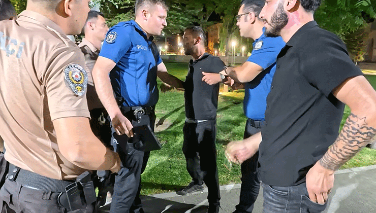 Aksaray’da polis ve bekçilerin alkollü şahıslarla imtihanı karakolda bitti