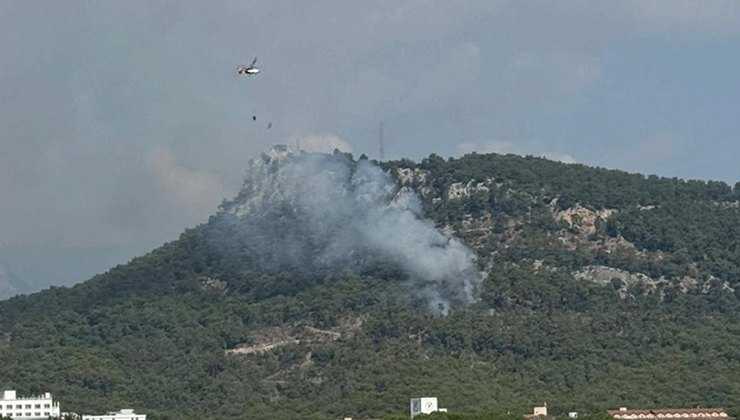 Antalya’da çıkan orman yangınına müdahale ediliyor