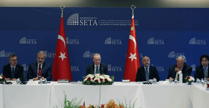 Cumhurbaşkanı Erdoğan, ABD’li düşünce kuruluşu temsilcileriyle bir araya geldi