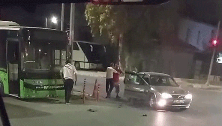 Darp edilen kadını halk otobüsü şoförleri kurtardı