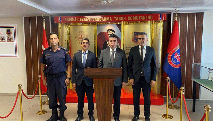 Ereğli protokolünden Ereğli cezaevi jandarma taburuna ziyaret
