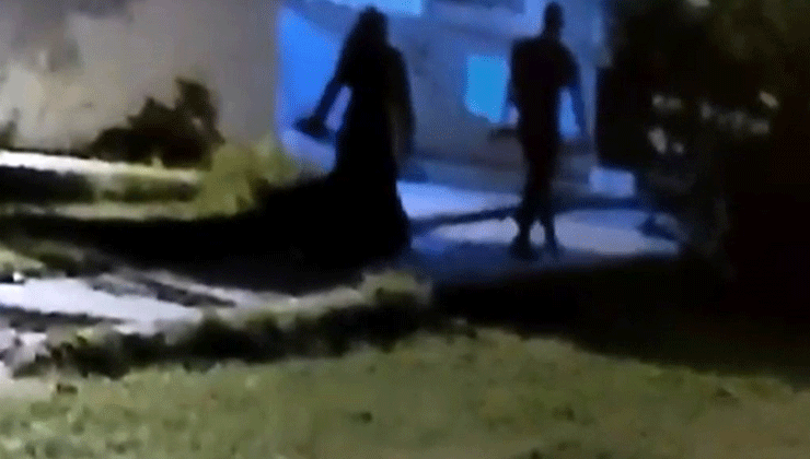 Eski eşi tarafından eşarbıyla boğularak öldürülen kadının son anları güvenlik kamerasına yansıdı