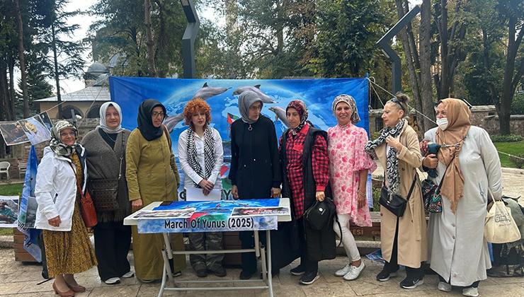 Gazze’ye destek için başlatılan yürüyüşün duraklarından biri de Konya oldu