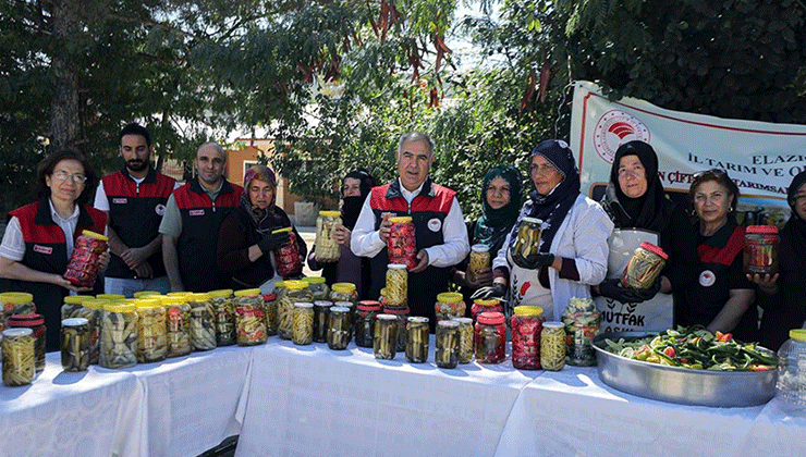 Kadın çiftçiler devlet desteğiyle ürettikleri sebzeyi turşuya dönüştürerek gelir elde ediyor