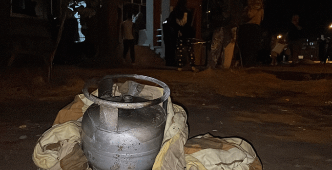 Karaman’da alev topuna dönen piknik tüpü korkuttu