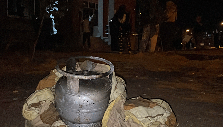 Karaman’da alev topuna dönen piknik tüpü korkuttu