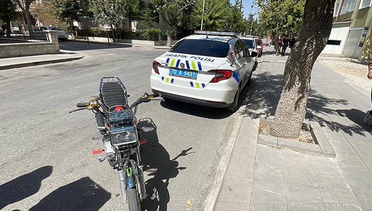 Karaman’da motosikletten düşen çocuk yaralandı