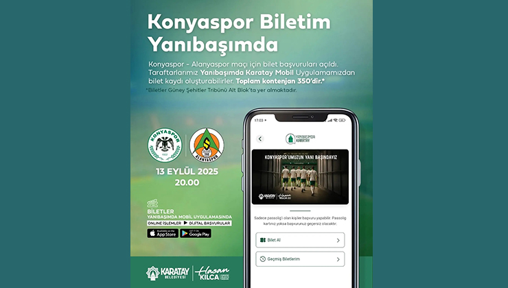 Karatay Belediyesi’nden ücretsiz bilet