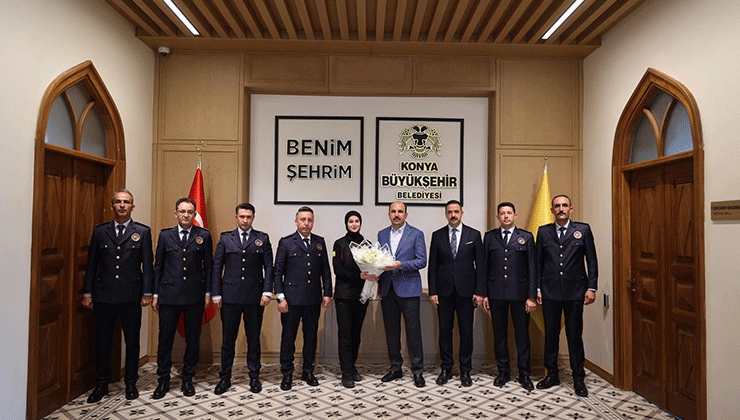 Konya İtfaiyesi Başkan Altay’ı ziyaret etti