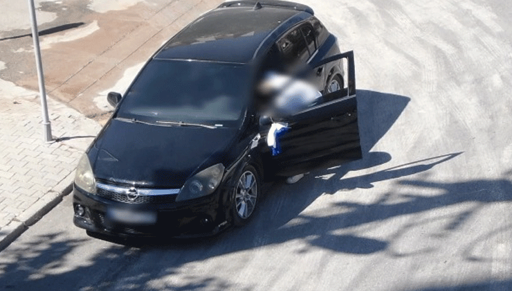Konya’da eşiyle yer değiştiren ehliyetsiz sürücü dronun gözünden kaçamadı