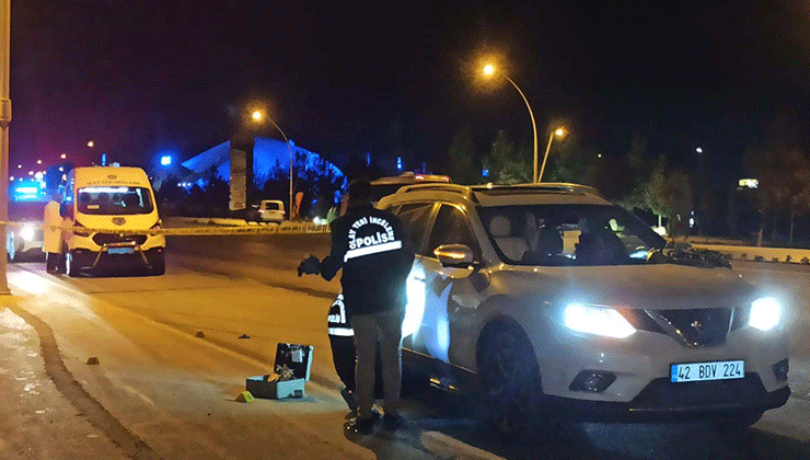 Konya’da havalimanına giderken otomobille önü kesilip, tabancayla vuruldu
