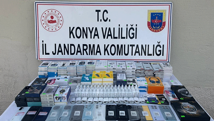 Konya’da kaçak elektronik malzeme satanlara operasyon