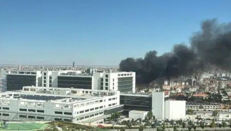 Konya’nın en büyük hastanesinin etrafını dumanlar sardı