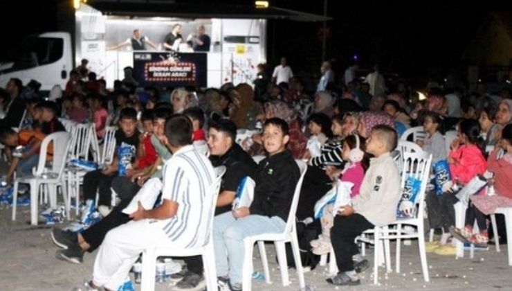 Konya’nın o ilçesinde açık hava sinema keyfi