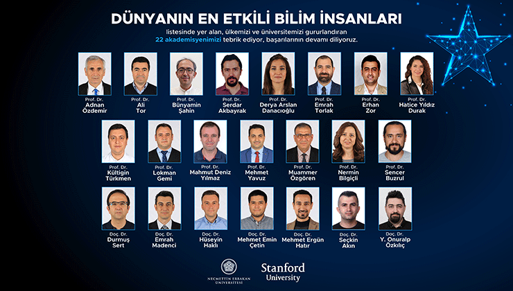 NEÜ’lü 22 akademisyen, dünyanın en iyileri arasında