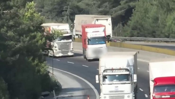Sol şeridi ihlal eden tır ve kamyon sürücülerine para cezası