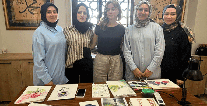 Sulu boyanın ahengi, sanatseverlerle buluşuyor