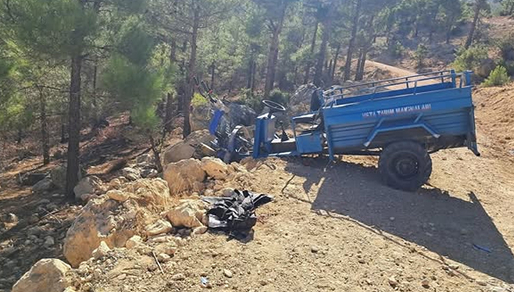 Taktak motoru devrildi, sürücü hayatını kaybetti