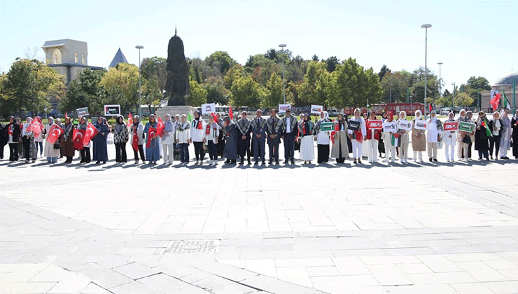 AK Parti Konya Kadın Kolları’ndan Gazze için sessiz çığlık” etkinliği