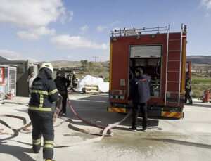 Aksaray’da akaryakıt istasyonundaki yangın korkuttu