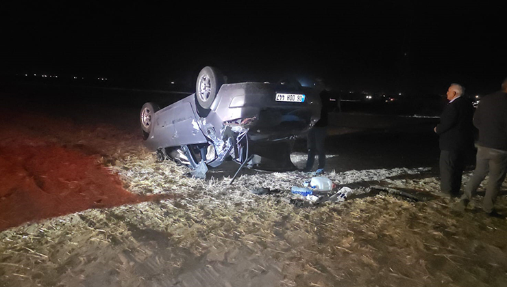 Aksaray’da otomobil takla attı: 2 yaralı