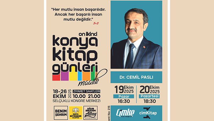 Araştırmacı-yazar Paslı, Konya Kitap Fuarı’nda