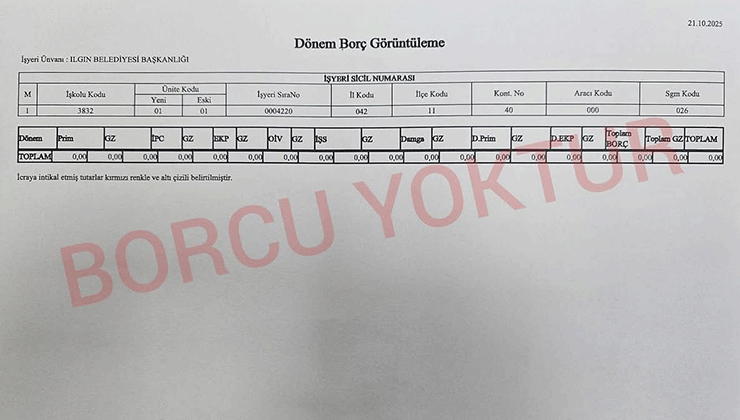 Konyalı belediyeden borç açıklaması