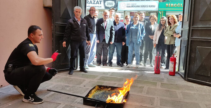 CİB Konya Bölge Müdürlüğünde yangın eğitimi ve tatbikatı