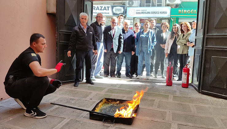 CİB Konya Bölge Müdürlüğünde yangın eğitimi ve tatbikatı