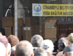 Cihanbeyli Belediyesi’nden ihtiyaç sahiplerine gıda desteği