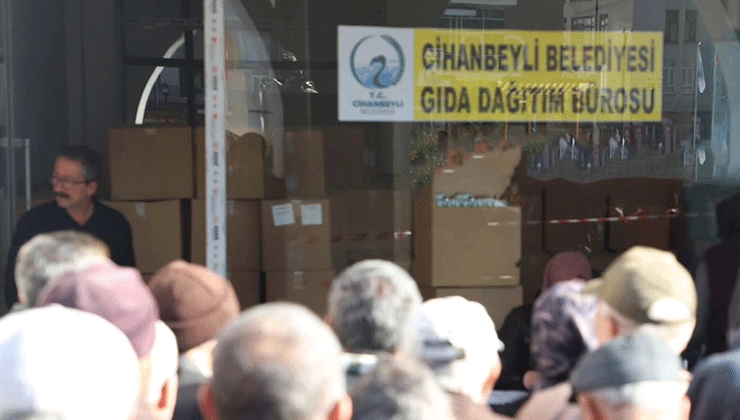 Cihanbeyli Belediyesi’nden ihtiyaç sahiplerine gıda desteği