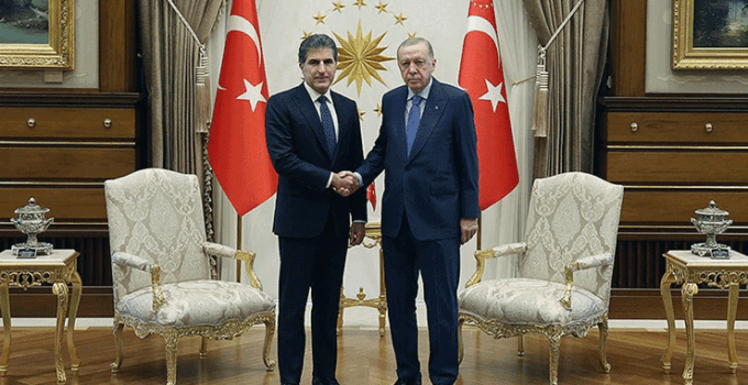 Cumhurbaşkanı Erdoğan, Irak Kürt Bölgesel Yönetimi Başkanı Barzani’yi kabul etti