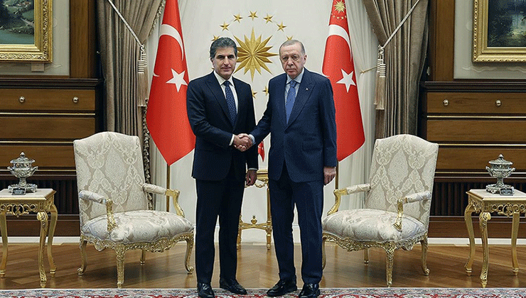 Cumhurbaşkanı Erdoğan, Irak Kürt Bölgesel Yönetimi Başkanı Barzani’yi kabul etti