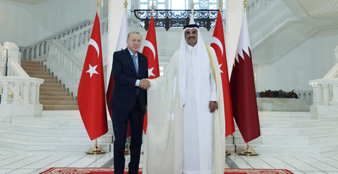 Cumhurbaşkanı Erdoğan, Katar Emiri Al Sani ile bir araya geldi