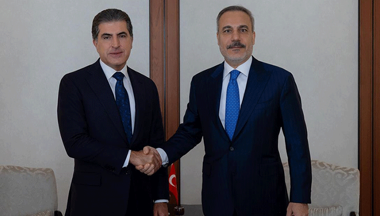 Dışişleri Bakanı Fidan, IKBY Başkanı Barzani ile görüştü