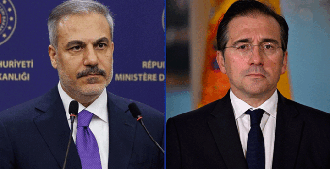 Dışişleri Bakanı Fidan, İspanyol mevkidaşı Albares ile Gazze’deki ateşkes planını görüştü