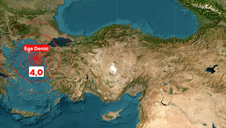Ege Denizi’nde 4 büyüklüğünde deprem