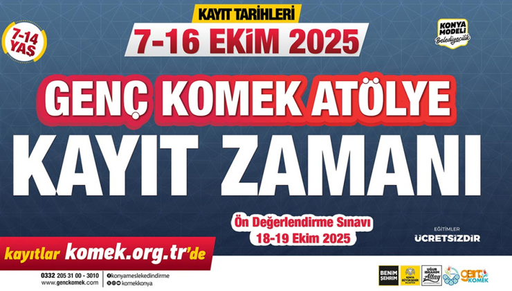 Genç KOMEK Atölye Güz Dönemi kayıtları başladı