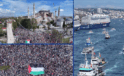 İstanbul’da, Gazze’ye giden Uluslararası Özgürlük Filosu’na destek yürüyüşü