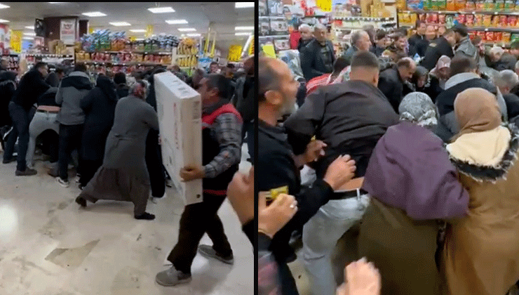 Konya’da 32 ekran televizyonlar bin liraya satışa sunulunca izdiham yaşandı
