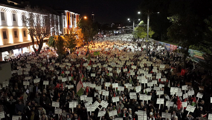 Konya’da 75 bin yürek İsrail’in Gazze soykırımına karşı vicdanın sesi oldu
