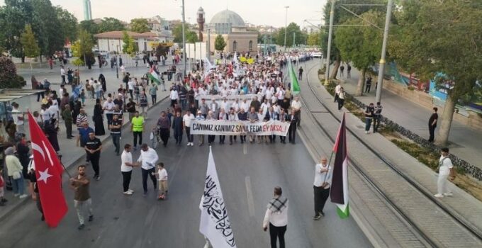 Konya’da Filistin için sessiz eylem