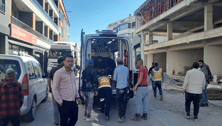 Konya’da inşaatta yüksekten düşen işçi yaralandı