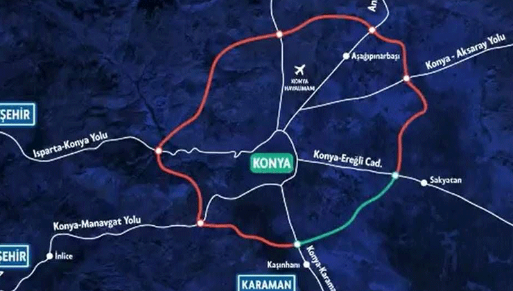 Konya’da sentripetal drenaj ağı yollar geliyor
