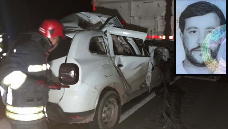 Konya’da tıra çarpan otomobilin sürücüsü öldü