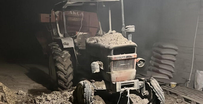 Konya’da traktör alev alev yandı