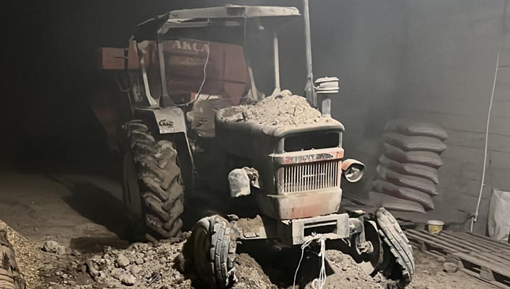 Konya’da traktör alev alev yandı