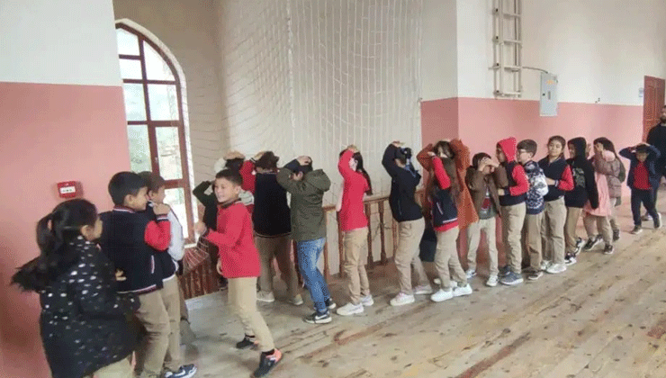 Konya’daki okullarda eş zamanlı tatbikat