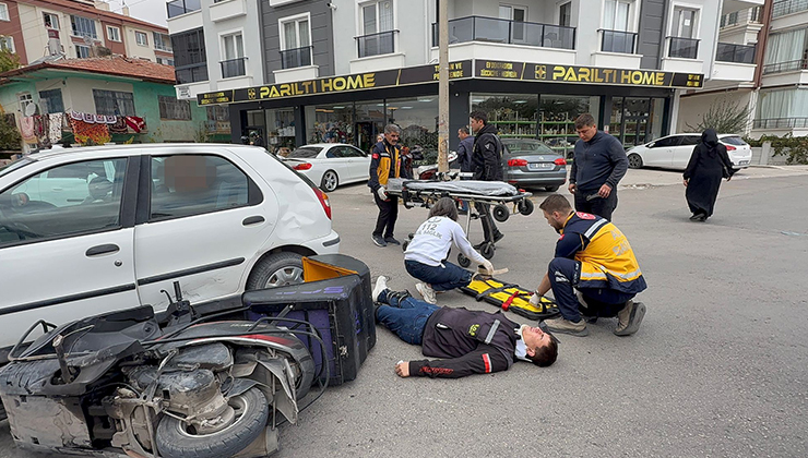 Aksaray’da motosiklet ile otomobil çarpıştı: 1 yaralı