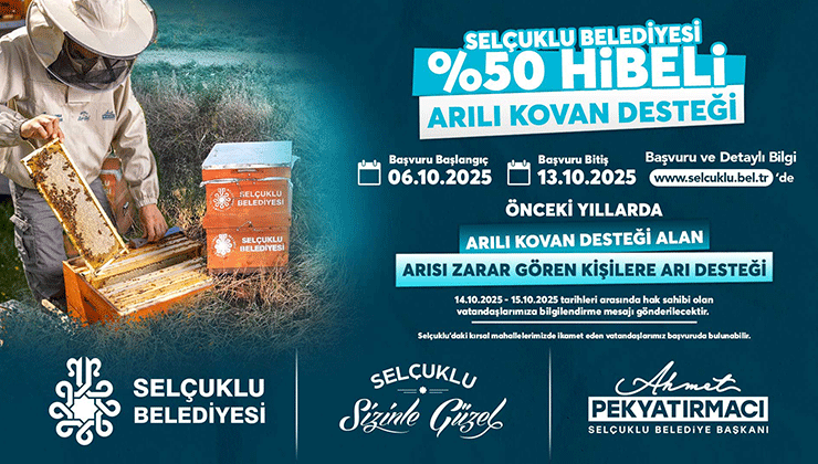 Selçuklu’dan arı üreticisine %50 hibeli arılı kovan desteği